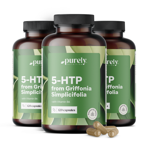 3x 5-HTP 150 mg - Griffonia Simplicifolia, total 360 de capsule