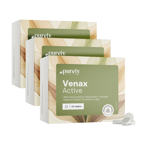 3x Venax Active - complex pentru vene și circulația sângelui, total 180 de comprimate