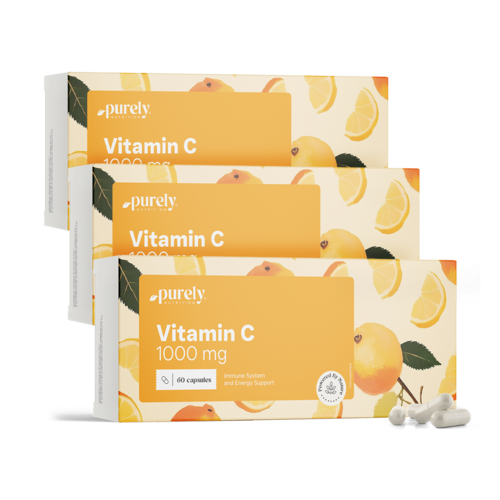 3x Vitamina C 1000 mg, total 180 de capsule