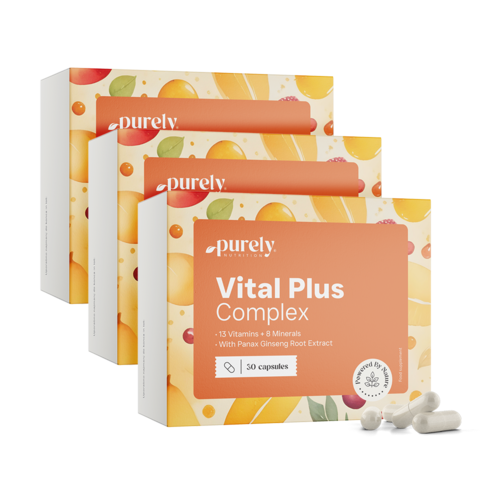 3x Vital Plus Complex - multivitamine și minerale cu ginseng, total 90 de capsule