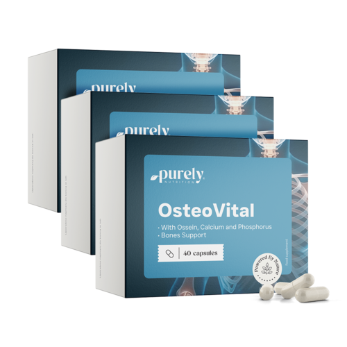 3x OsteoVital – complex de oseină, calciu și fosfor, total 120 de capsule