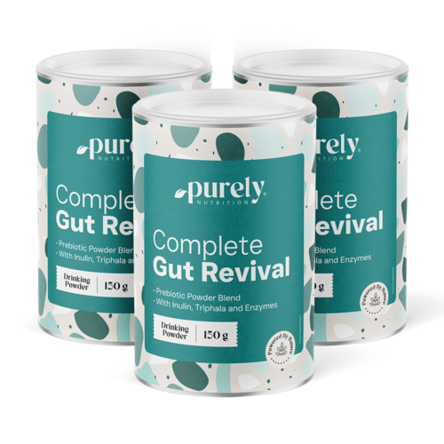 3x Complete Gut Revival – amestec prebiotic în pulbere, total 450 g
