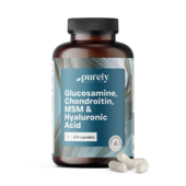 Glucozamină, condroitină, MSM și acid hialuronic, 120 de capsule