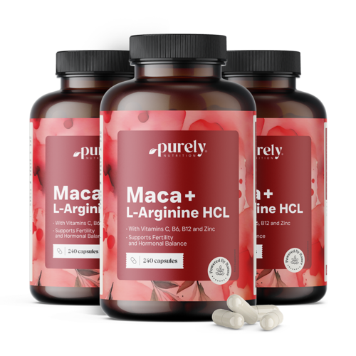 3x Maca 4000 mg + L-arginină HCl, total 720 de capsule