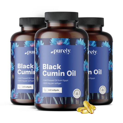 3x Ulei de chimen negru 1000 mg, total 720 de capsule moi