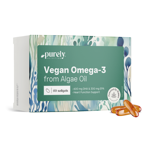 Omega-3 vegană 1100 mg - din alge, 60 de capsule moi