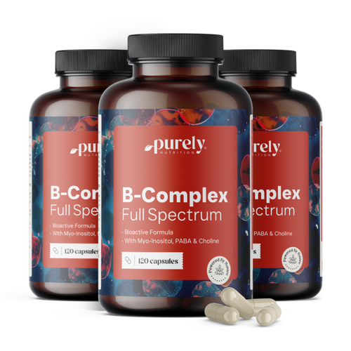 3x B-complex - spectru complet de vitamine B, total 360 de capsule