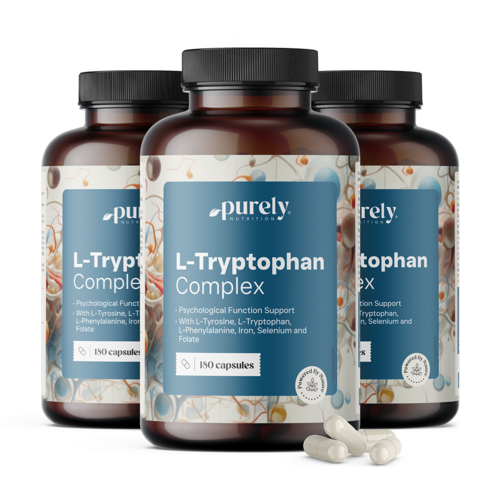 3x L-triptofan complex - suport pentru funcționarea psihologică, total 540 de capsule