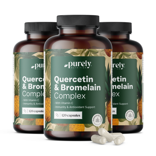 3x Quercetină și bromelaină – complex pentru sistemul imunitar, total 360 capsule