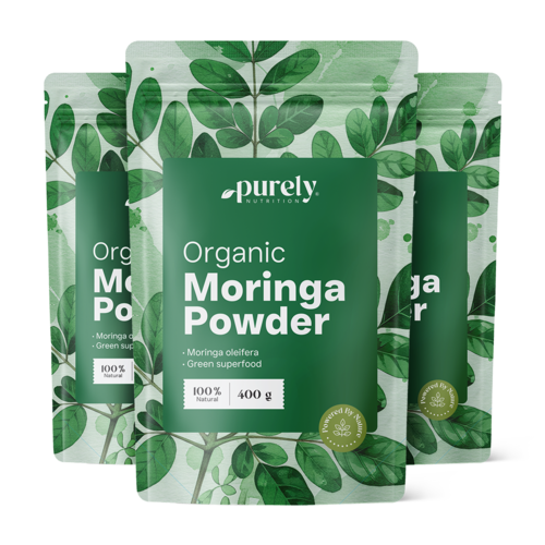 3x BIO Moringa în pulbere, total 1200 g