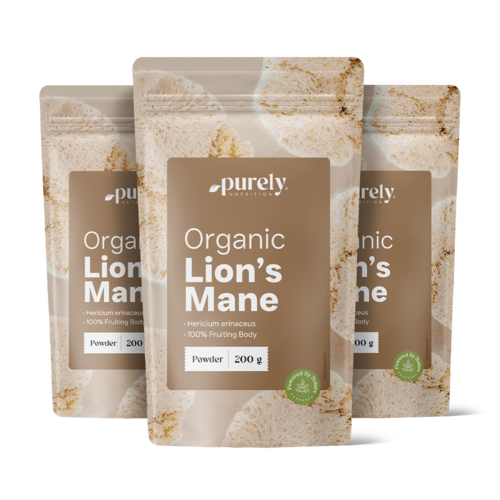 3x BIO Coama leului (Hericium) - ciupercă în pulbere, total 600 g
