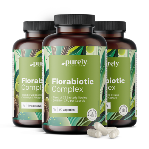 3x Florabiotic Complex – formulă simbiotică cu 30 de miliarde de UFC, total 180 de capsule