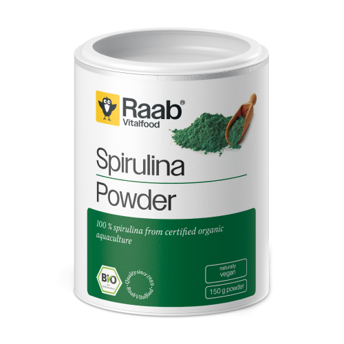 Spirulina BIO sub formă de pulbere.