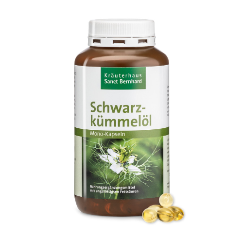 Ulei de chimen negru în capsule.