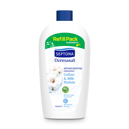 Săpun pentru mâini Dermasoft - bumbac și lapte