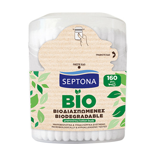 Bețișoare de urechi din bumbac biodegradabile.