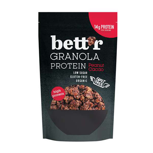 Granola proteică BIO - arahide și cacao.