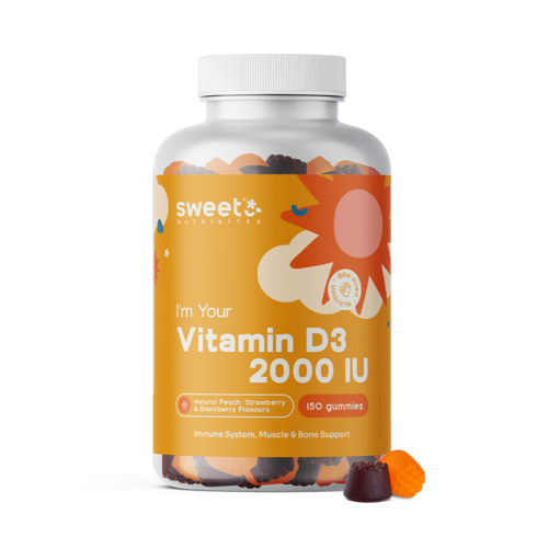 Vitamina D3 2000 UI, 150 de bomboane gumate