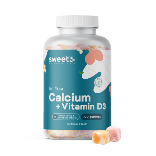 Calciu + vitamina D3, 100 de bomboane gumate