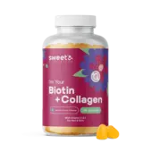 Biotină + colagen – bomboane gumate pentru păr, piele și unghii, 135 de bomboane gumate