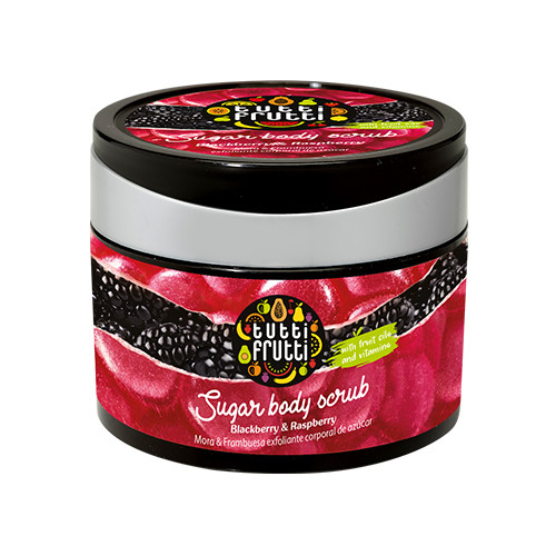 Exfoliant de zahăr pentru corp - zmeură și mure.