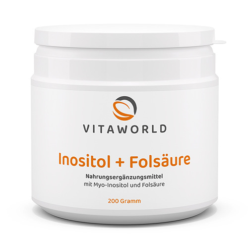 Inozitol + acid folic - sub formă de pulbere.