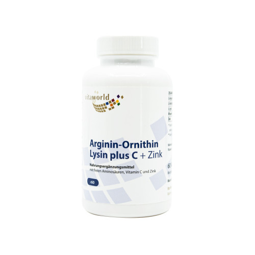 Arginin + ornitin + lizin cu vitamina C și zinc