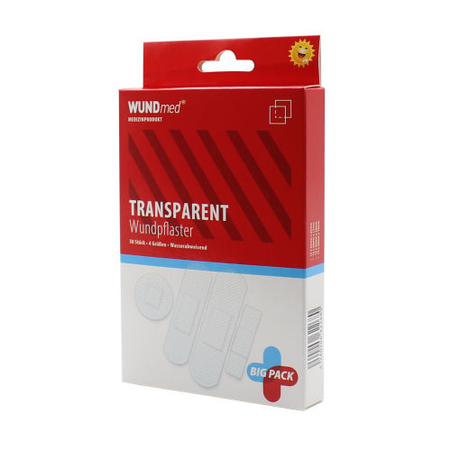 Plasture transparent complet hidrofug, 50 buc