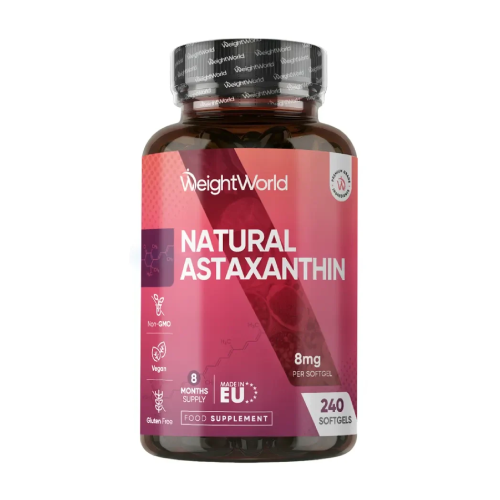 Astaxantina naturală 8 mg, 240 de capsule moi
