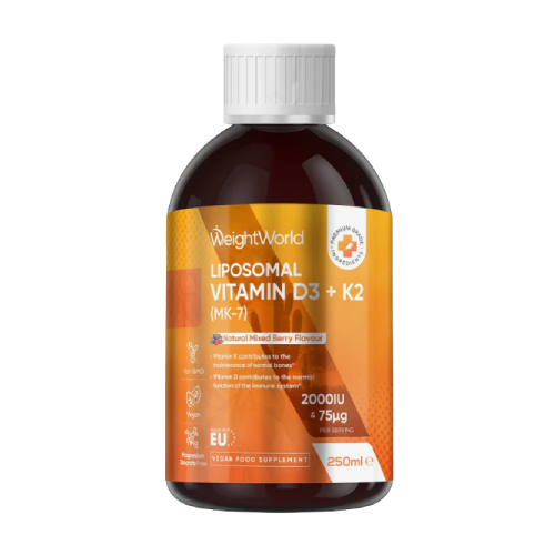 Vitamine D3 + K2 lipozomale - în lichid, 250 ml